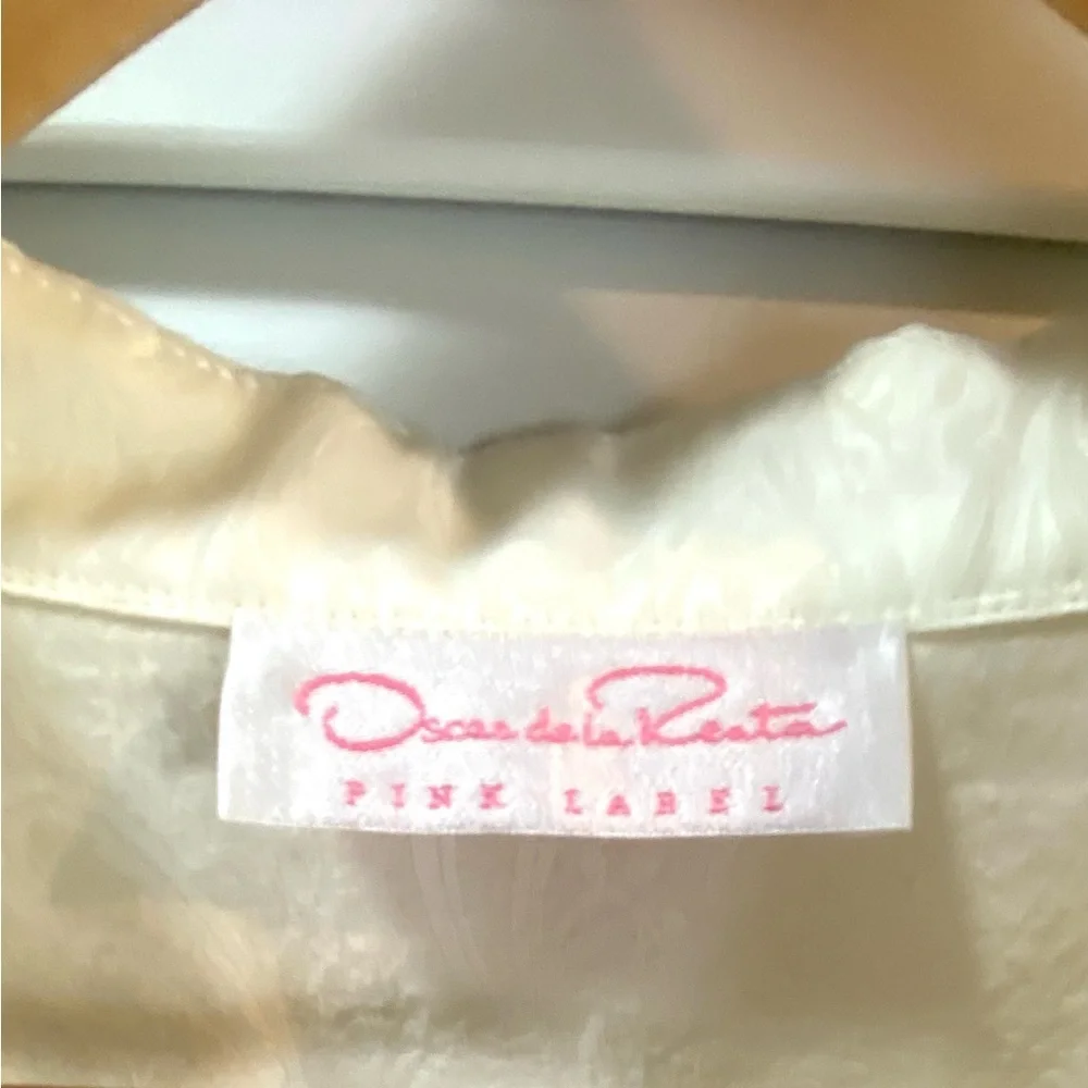 Oscar de la Renta Pink Label Cream Long Nightgown